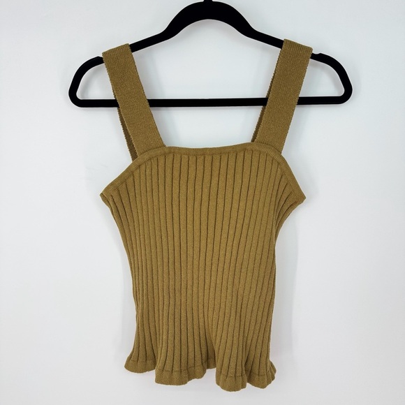 Madewell Thick Strapped Sweater Patterned Tank Top - Picture 1 of 4